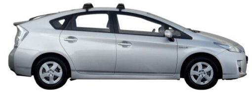 Whispbar Dakdragers Zwart Toyota Prius 5dr Hatch met Glad Dak bouwjaar 2009-2011 Complete set dakdragers