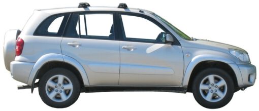 Whispbar Dakdragers Zwart Toyota Rav 4 5dr SUV met Vaste Bevestigingspunten bouwjaar 2000-2004 Complete set dakdragers