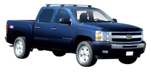 Whispbar Dakdragers Zilver Chevrolet Silverado Crew Cab 4dr Ute met Glad Dak bouwjaar 2007-e.v. Complete set dakdragers