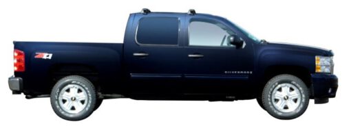 Whispbar Dakdragers Zilver Chevrolet Silverado Crew Cab 4dr Ute met Glad Dak bouwjaar 2007-e.v. Complete set dakdragers