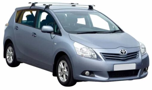 Whispbar Dakdragers Zwart Toyota Verso 5dr MPV met Glad Dak bouwjaar 2009-e.v. Complete set dakdragers