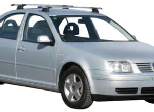 Whispbar Dakdragers Zilver Volkswagen Bora 4dr Sedan met Vaste Bevestigingspunten bouwjaar 1999-2005 Complete set dakdragers