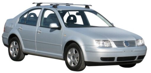 Whispbar Dakdragers Zwart Volkswagen Bora 4dr Sedan met Vaste Bevestigingspunten bouwjaar 1999-2005 Complete set dakdragers