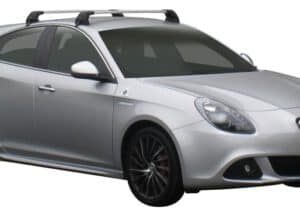 Whispbar Dakdragers Zwart Alfa Romeo Giulietta 5dr Hatch met Glad Dak bouwjaar 2010-2013 Complete set dakdragers