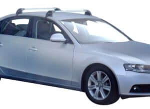 Whispbar Dakdragers Zilver Audi A4/S4/RS4 Limousine 4dr Sedan met Glad Dak bouwjaar 2008-2015 Complete set dakdragers