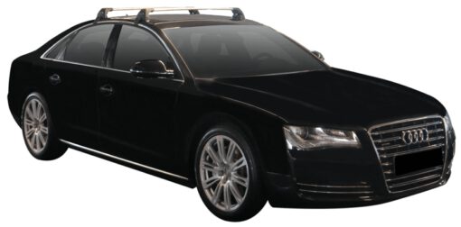 Whispbar Dakdragers Zwart Audi A8/S8 Limousine 4dr Sedan met Glad Dak bouwjaar 2010-2017 Complete set dakdragers