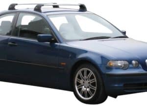 Whispbar Dakdragers Zilver BMW 3 Series E46 Compact 3dr Hatch met Vaste Bevestigingspunten bouwjaar 2000-2004 Complete set dakdragers