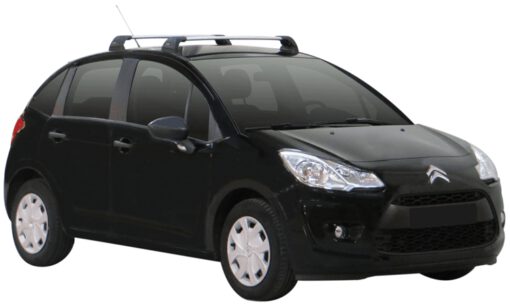 Whispbar Dakdragers Zwart Citroen C3 5dr Hatch met Vaste Bevestigingspunten bouwjaar 2009-2016 Complete set dakdragers