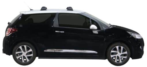 Whispbar Dakdragers Zwart Citroen DS3 3dr Hatch met Vaste Bevestigingspunten bouwjaar 2009-2016 Complete set dakdragers