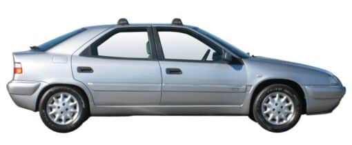 Whispbar Dakdragers Zilver Citroen Xantia 5dr Hatch met Glad Dak bouwjaar 1993-2001 Complete set dakdragers