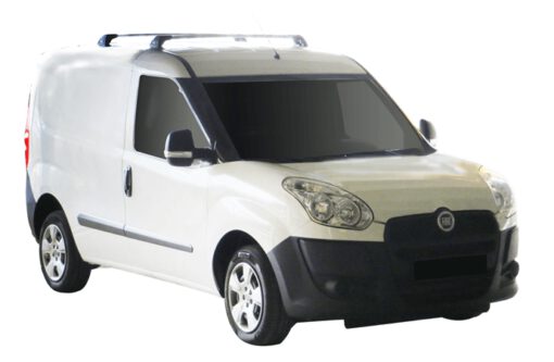 Whispbar Dakdragers Zwart Fiat Doblo 5dr Van met Vaste Bevestigingspunten bouwjaar 2010-e.v. Complete set dakdragers