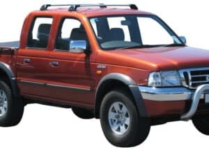 Whispbar Dakdragers Zilver Ford Ranger Double Cab 4dr Ute met Glad Dak bouwjaar 1999-2006 Complete set dakdragers