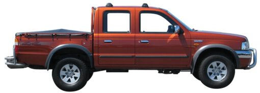 Whispbar Dakdragers Zilver Ford Ranger Double Cab 4dr Ute met Glad Dak bouwjaar 1999-2006 Complete set dakdragers