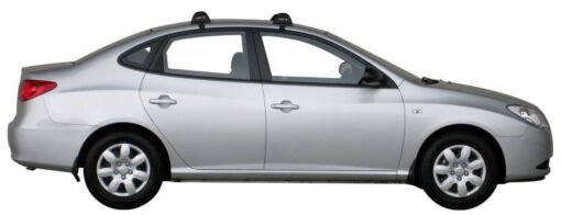Whispbar Dakdragers Zwart Hyundai Elantra 4dr Sedan met Glad Dak bouwjaar 2006-2011 Complete set dakdragers