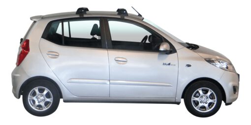 Whispbar Dakdragers Zwart Hyundai i10 5dr Hatch met Glad Dak bouwjaar 2008-2013 Complete set dakdragers