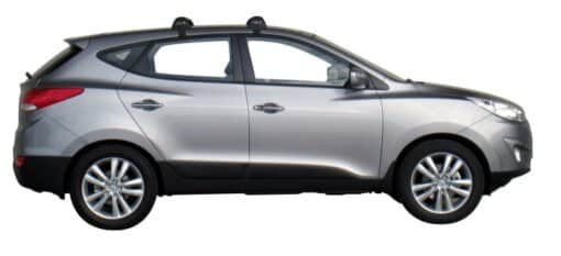 Whispbar Dakdragers Zilver Hyundai ix35 5dr SUV met Glad Dak bouwjaar 2010-e.v. Complete set dakdragers