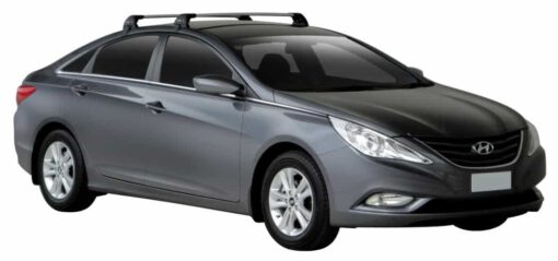 Whispbar Dakdragers Zilver Hyundai Sonata 4dr Sedan met Glad Dak bouwjaar 2010-e.v. Complete set dakdragers