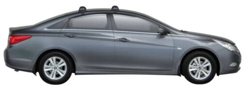 Whispbar Dakdragers Zwart Hyundai Sonata 4dr Sedan met Glad Dak bouwjaar 2010-e.v. Complete set dakdragers