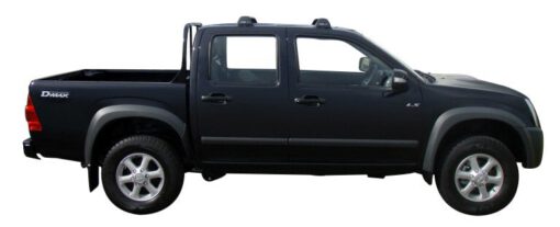 Whispbar Dakdragers Zilver Isuzu D-Max Double Cab 4dr Ute met Glad Dak bouwjaar 2007-2012 Complete set dakdragers