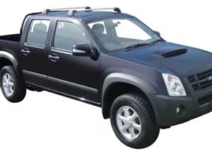 Whispbar Dakdragers Zwart Isuzu D-Max Double Cab 4dr Ute met Glad Dak bouwjaar 2007-2012 Complete set dakdragers