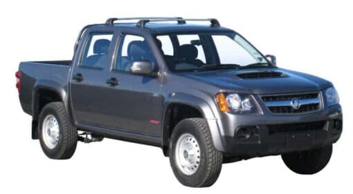 Whispbar Dakdragers Zilver Isuzu Rodeo Double Cab 4dr Ute met Glad Dak bouwjaar 2007-2012 Complete set dakdragers