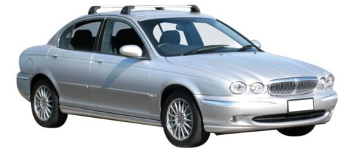 Whispbar Dakdragers Zilver Jaguar X-Type 4dr Sedan met Vaste Bevestigingspunten bouwjaar 2001-2009 Complete set dakdragers