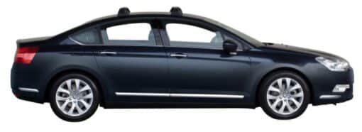 Whispbar Dakdragers Zwart Citroen C5 4dr Sedan met Vaste Bevestigingspunten bouwjaar 2008-e.v. Complete set dakdragers