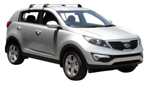 Whispbar Dakdragers Zilver Kia Sportage 5dr SUV met Glad Dak bouwjaar 2010-2015 Complete set dakdragers