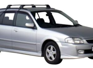 Whispbar Dakdragers Zilver Mazda 323 Familia 5dr Estate met Glad Dak bouwjaar 1998-2003 Complete set dakdragers