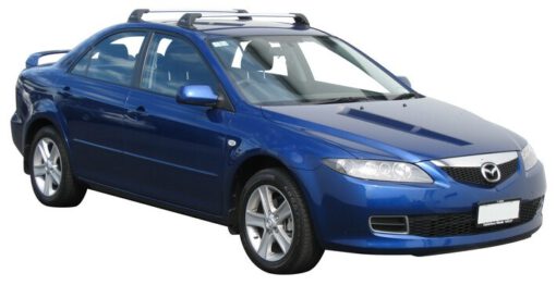 Whispbar Dakdragers Zwart Mazda 6 4dr Sedan met Vaste Bevestigingspunten bouwjaar 2002-2007 Complete set dakdragers