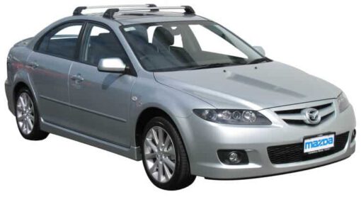 Whispbar Dakdragers Zwart Mazda 6 5dr Hatch met Vaste Bevestigingspunten bouwjaar 2002-2007 Complete set dakdragers