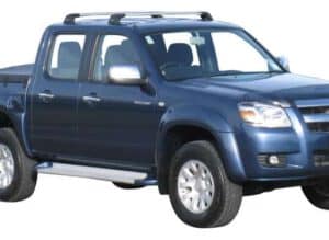 Whispbar Dakdragers Zilver Mazda BT-50 Crew Cab 4dr Ute met Glad Dak bouwjaar 2007-2012 Complete set dakdragers