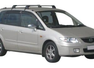 Whispbar Dakdragers Zilver Mazda Premacy 5dr MPV met Glad Dak bouwjaar 1999-2003 Complete set dakdragers