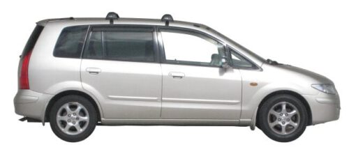 Whispbar Dakdragers Zilver Mazda Premacy 5dr MPV met Glad Dak bouwjaar 1999-2003 Complete set dakdragers