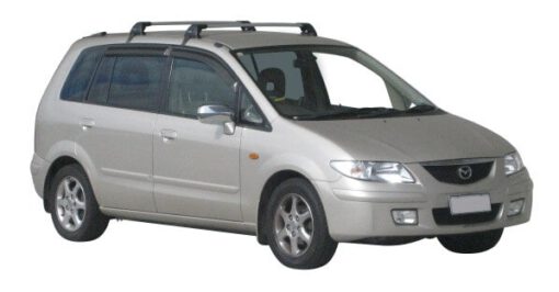 Whispbar Dakdragers Zwart Mazda Premacy 5dr MPV met Glad Dak bouwjaar 1999-2003 Complete set dakdragers