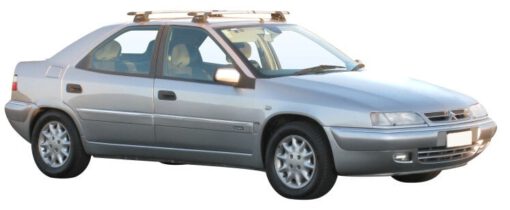 Whispbar Dakdragers Zilver Citroen Xantia 5dr Hatch met Glad Dak bouwjaar 1993-2001 Complete set dakdragers