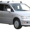 Whispbar Dakdragers Zwart Mitsubishi Chariot Grandis 5dr MPV met Vaste Bevestigingspunten bouwjaar 1998-2003 Complete set dakdragers