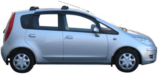 Whispbar Dakdragers Zwart Mitsubishi Colt 5dr Hatch met Vaste Bevestigingspunten bouwjaar 2003-2014 Complete set dakdragers