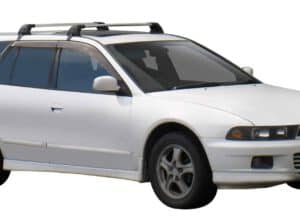 Whispbar Dakdragers Zilver Mitsubishi Legnum 5dr Estate met Glad Dak bouwjaar 1998-2003 Complete set dakdragers