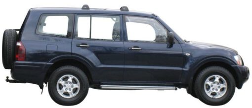 Whispbar Dakdragers Zwart Mitsubishi Montero 5dr SUV met Vaste Bevestigingspunten bouwjaar 1999-2006 Complete set dakdragers