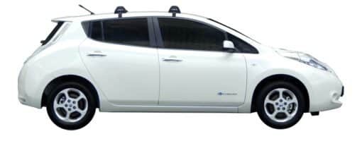 Whispbar Dakdragers Zwart Nissan Leaf 5dr Hatch met Glad Dak bouwjaar 2010-e.v. Complete set dakdragers