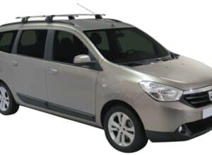 Whispbar Dakdragers Zwart Dacia Lodgy 5dr MPV met Geintegreerde dakrails bouwjaar 2012-e.v. Complete set dakdragers
