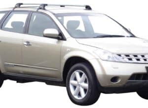 Whispbar Dakdragers Zilver Nissan Murano Mk1 5dr SUV met Glad Dak bouwjaar 2003-2008 Complete set dakdragers