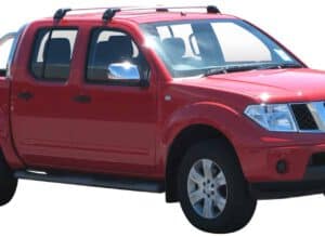 Whispbar Dakdragers Zilver Nissan Navara D40 Double Cab 4dr Ute met Glad Dak bouwjaar 2005-e.v. Complete set dakdragers