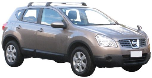 Whispbar Dakdragers Zilver Nissan Qashqai 5dr SUV met Glad Dak bouwjaar 2007-2013 Complete set dakdragers