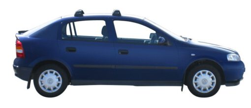 Whispbar Dakdragers Zwart Opel Astra 5dr Hatch met Vaste Bevestigingspunten bouwjaar 1998-2003 Complete set dakdragers