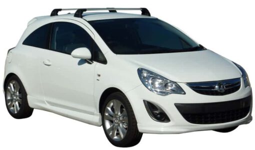 Whispbar Dakdragers Zwart Opel Corsa 3dr Hatch met Vaste Bevestigingspunten bouwjaar 2006-2014 Complete set dakdragers