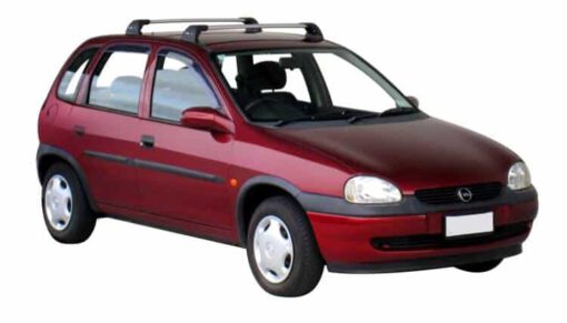 Whispbar Dakdragers Zwart Opel Corsa 5dr Hatch met Vaste Bevestigingspunten bouwjaar 1993-2005 Complete set dakdragers