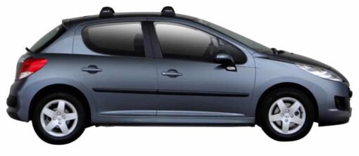 Whispbar Dakdragers Zwart Peugeot 207 5dr Hatch met Vaste Bevestigingspunten bouwjaar 2006-2012 Complete set dakdragers