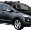 Whispbar Dakdragers Zwart Peugeot 3008 5dr SUV met Vaste Bevestigingspunten bouwjaar 2009-2015 Complete set dakdragers